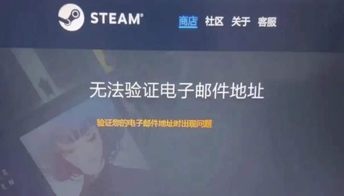 Steam电子邮件验证失败-1