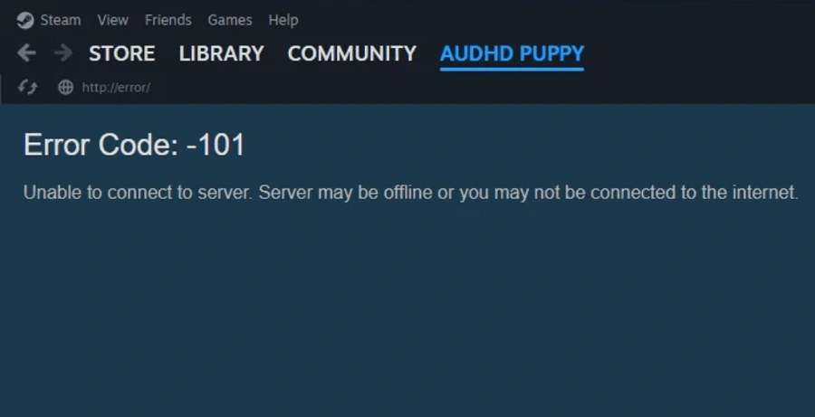 Steam 101 error-1