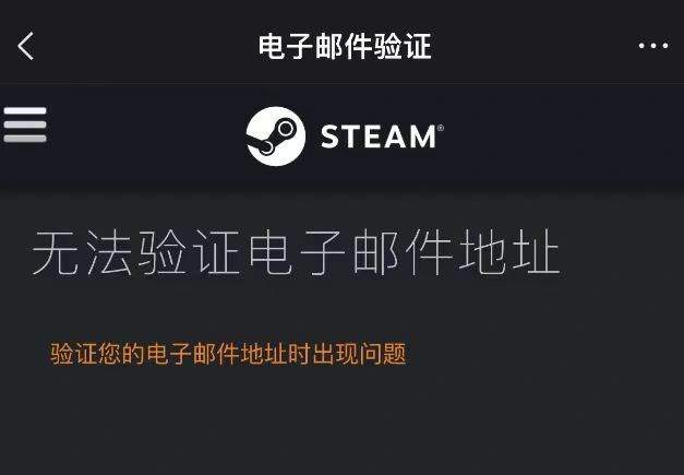 Steam电子邮件验证失败-1