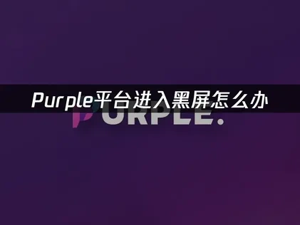 Purple平台进入黑屏怎么办？