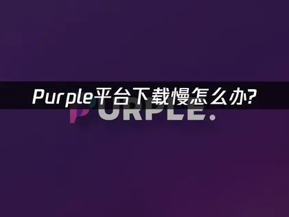Purple平台下载慢怎么办？