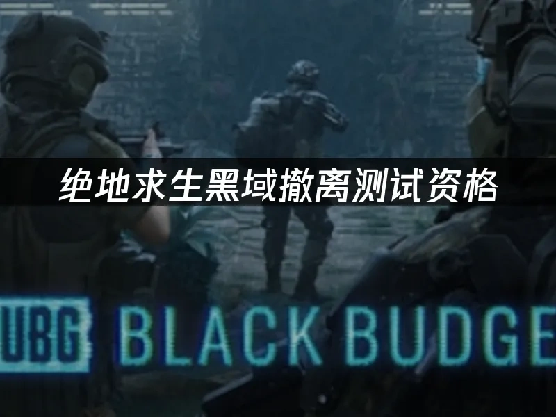 绝地求生黑域撤离 封面图