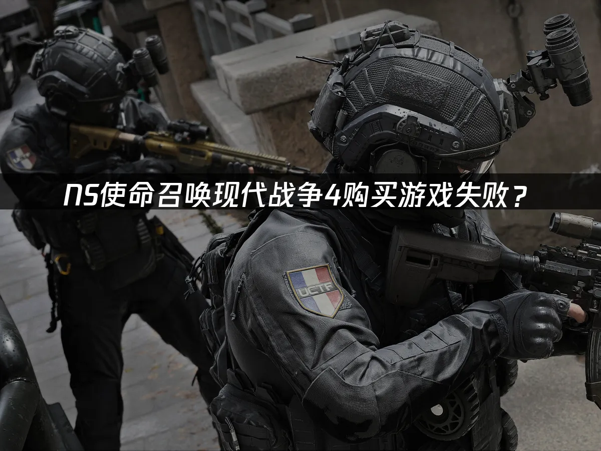 NS使命召唤现代战争4 游戏封面